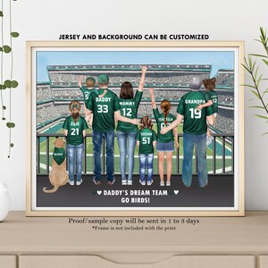 2025 Philadelphia Eagles Super Bowl LIX "BIG EASY"-Philadelphia Eagles Personalized Football Print-Custom Eagles Fan Gift-Fathers Day Gift image 11