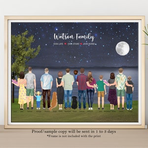 Family print gift, Custom Family picture Christmas, Family Print, PRINT AT HOME Digital File,Family Wall Art,Family Gift,Personalised Family