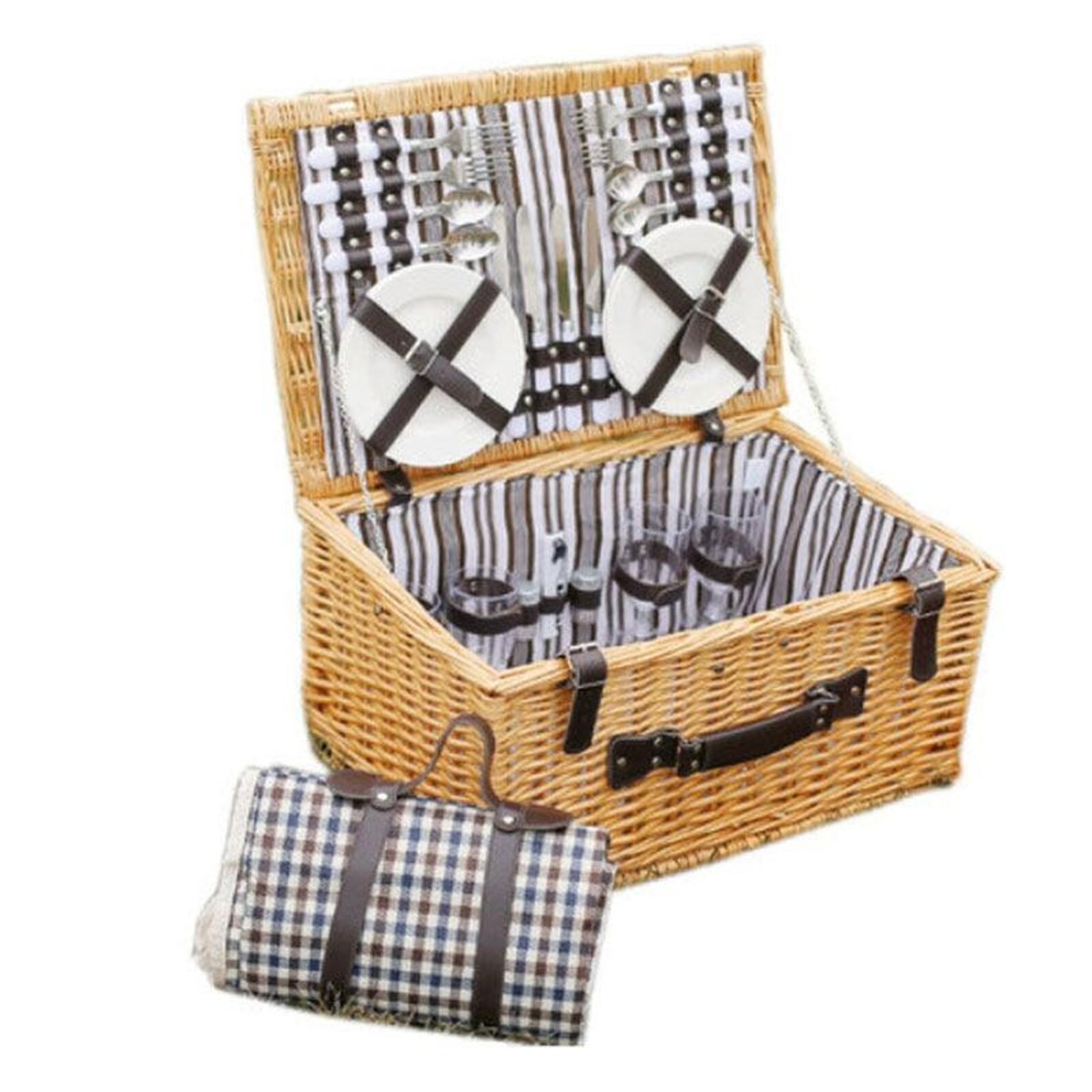 Outdoor willow picnic storage baskets Handmade Family Etsy
