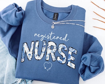Registered Nurse Sweatshirt, RN Crewneck, Gift for Nursing Grad, RN Sweatshirt, Nursing Sweatshirt, Nurse Clothes, Registered Nurse Shirt
