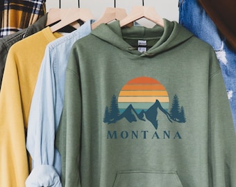 Retro Mountain Missoula Youth Sweatshirt Missoula Montana Youth Hoodie