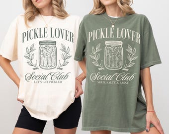 Pickle Shirt, Funny Pickle Tshirt, Pickle Lover Social Club Shirt, Comfort Colors Pickle Shirt, Pickle Lover Gift for Her, Cute Pickle Tee