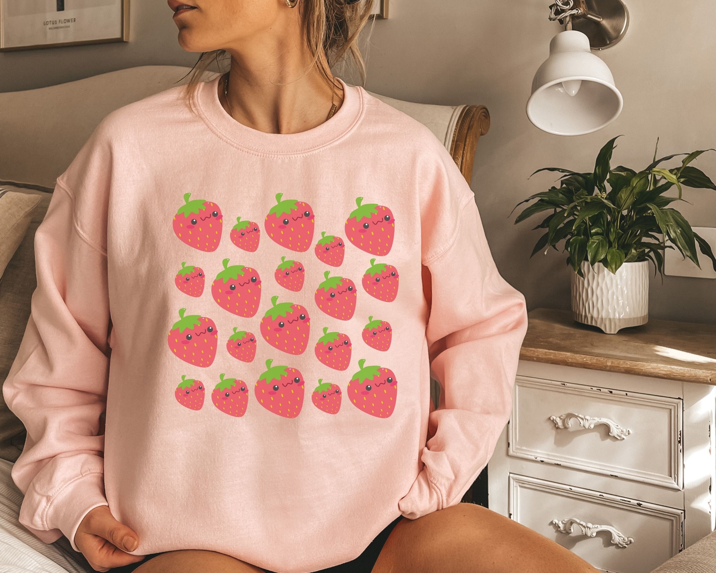 Kawaii Strawberry Sweatshirt Aesthetic Clothes Indie Clothes Etsy