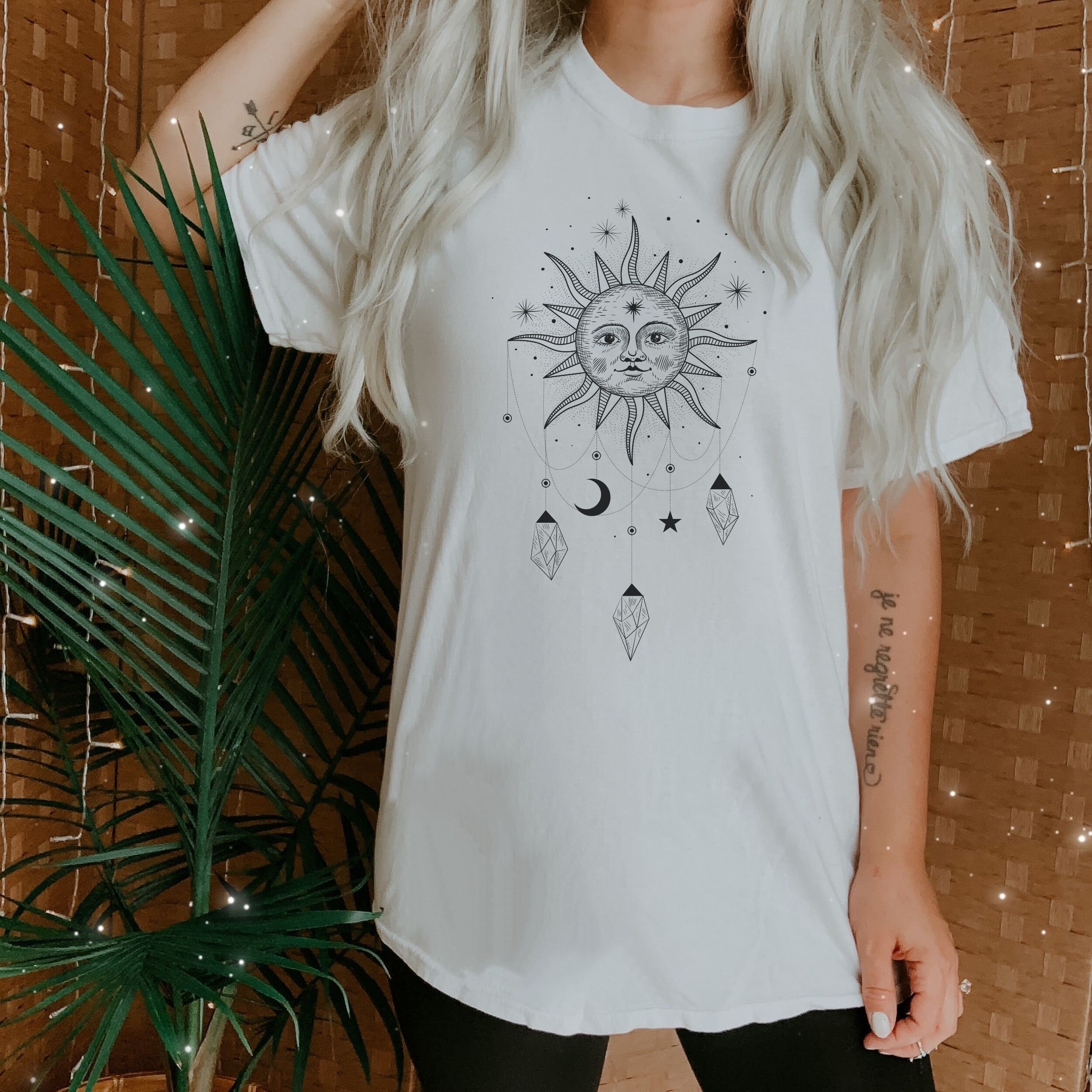 Crystal Sun Spiritual Shirt Alt Clothing Indie Clothes Witchy | Etsy