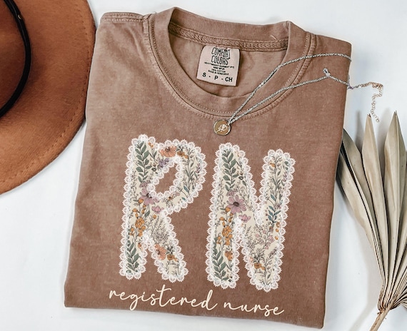 Registered Nurse Shirt, RN Shirt, Gift for Nursing Grad, Comfort Colors Registered Nurse Tshirt, Floral RN Tshirt, Nurse Graduation Gift