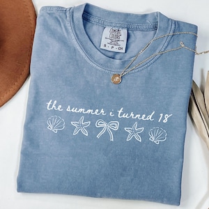 The Summer I Turned 18 Shirt, 18th Birthday Shirt, 18th Birthday Gifts for Her, Beach Birthday Shirt