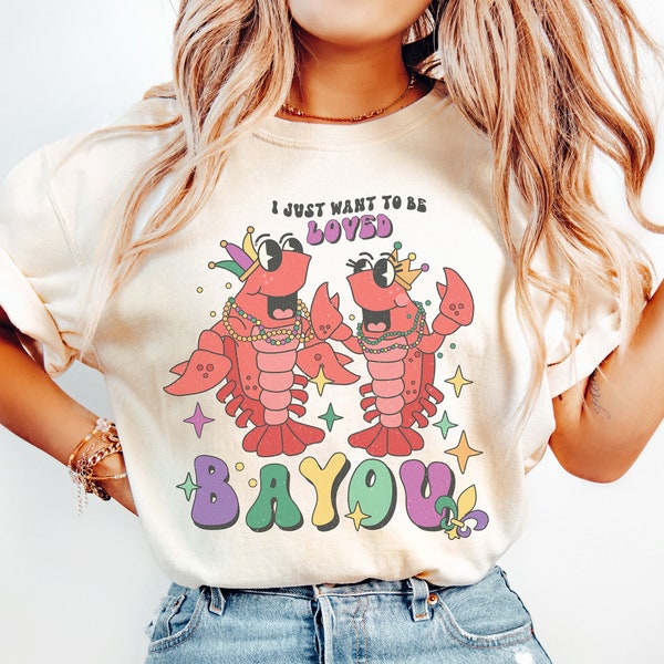 Comfort Colors Bayou Mardi Gras Shirt, Bayou Engagement Bachelorette Party  T Shirt, Funny Crawfish Shirt, New Orleans Louisiana Shirt