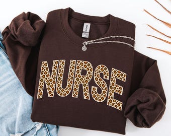 Sudadera de enfermera, regalos para enfermeras, suéter de enfermera, regalo para enfermera principiante, sudadera para estudiantes de enfermería, regalos de graduación de enfermería, sudadera de cuello redondo para enfermera