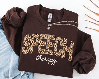 Sudadera de terapia del habla, regalo para terapeutas del habla, sudadera de cuello redondo para terapeutas del habla, regalo para logopedas