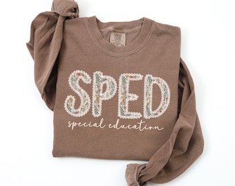 Special Education Tshirt, Comfort Colors Long Sleeve SPED Shirt, Special Education Teacher Shirt, SPED Teacher Team Shirts