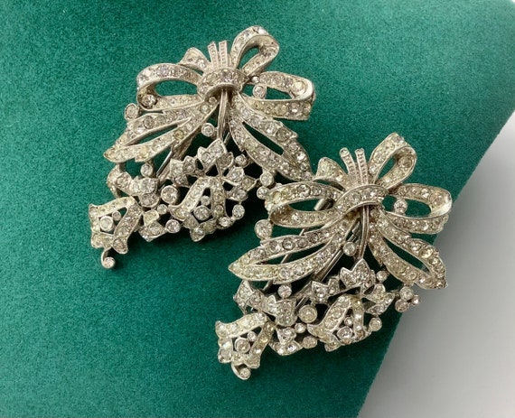 Trifari Art Deco fur pins.