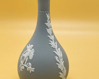 Rare Wedgwood Grey Jasperware bud vase
