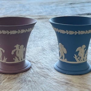 Rare Wedgwood Jasperware Lilac or Pale blue  vases