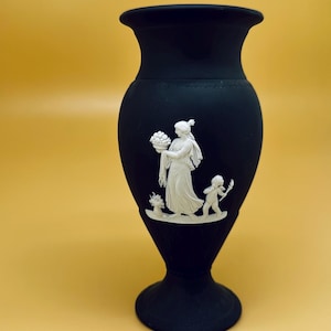 Rare Wedgwood Black Jasperware vase