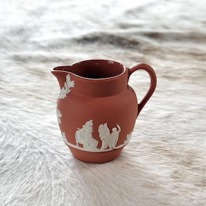 Mini vintage wedgwood terracotta Jasper Ware creamer
