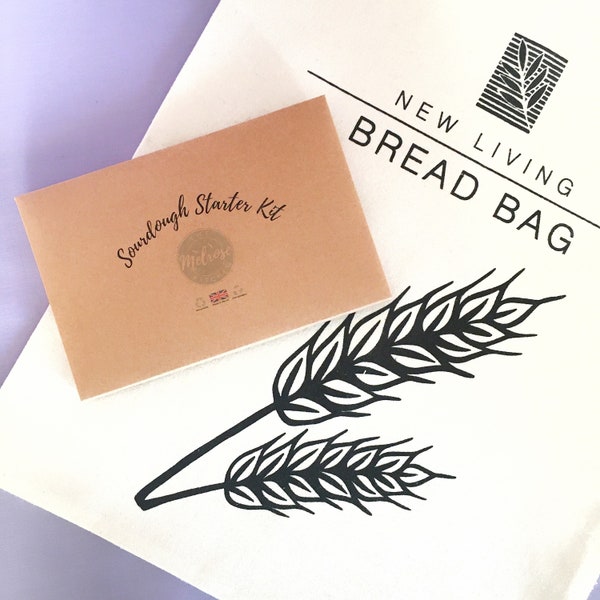 Bake Yourself Happy | Sourdough Starter Kit with Linen Bread Bag