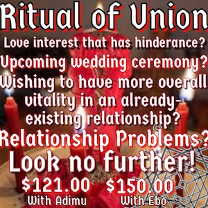 Ritual of Unification (Using Ebo)