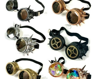 Spike goggle See through Spike goggles with removable embellishing Steampunk Goggles with spikes MORE COLORS steampunk goggles