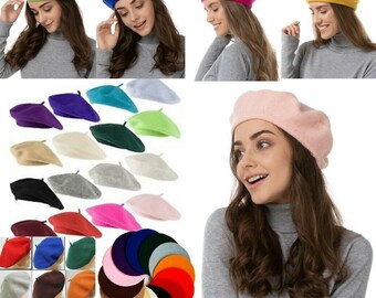 ACVIP Womens Vintage Woollen Fabric Beret Painter Hat Headwear ACVIP Womens Vintage Woollen Fabric Beret Painter Hat Headwear