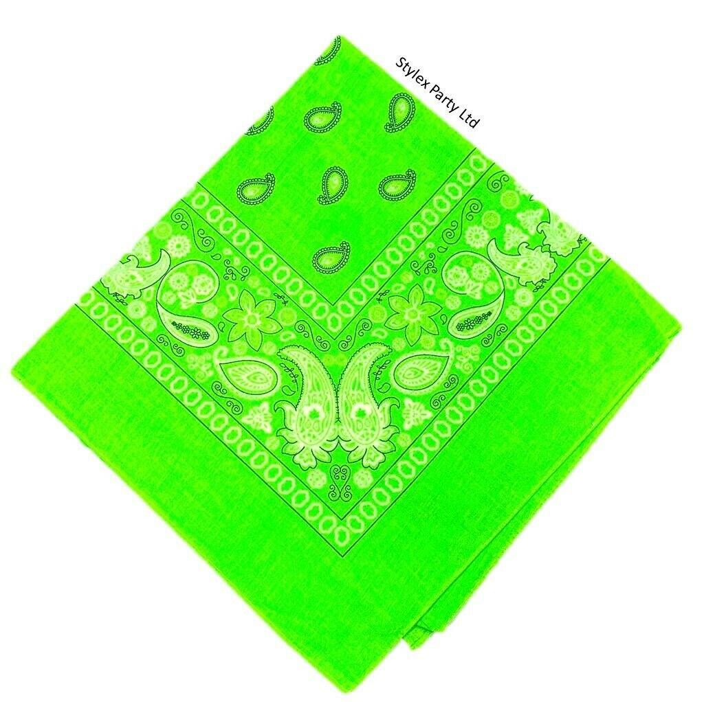 Neon Paisley Bandanas Choisissez votre foulard foulard Color Etsy