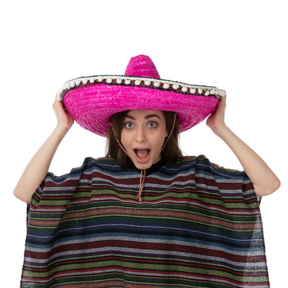 Pink Sombrero Hat Mexican Fancy Dress 