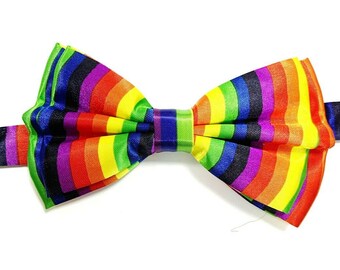 Mrs Bow Tie Pre-Tied & Self-Tie Bow Tie with LGBT Flags 