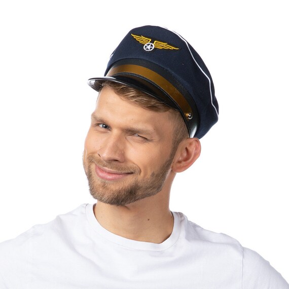 Navy Airline Pilot Hat Fancy Dress 