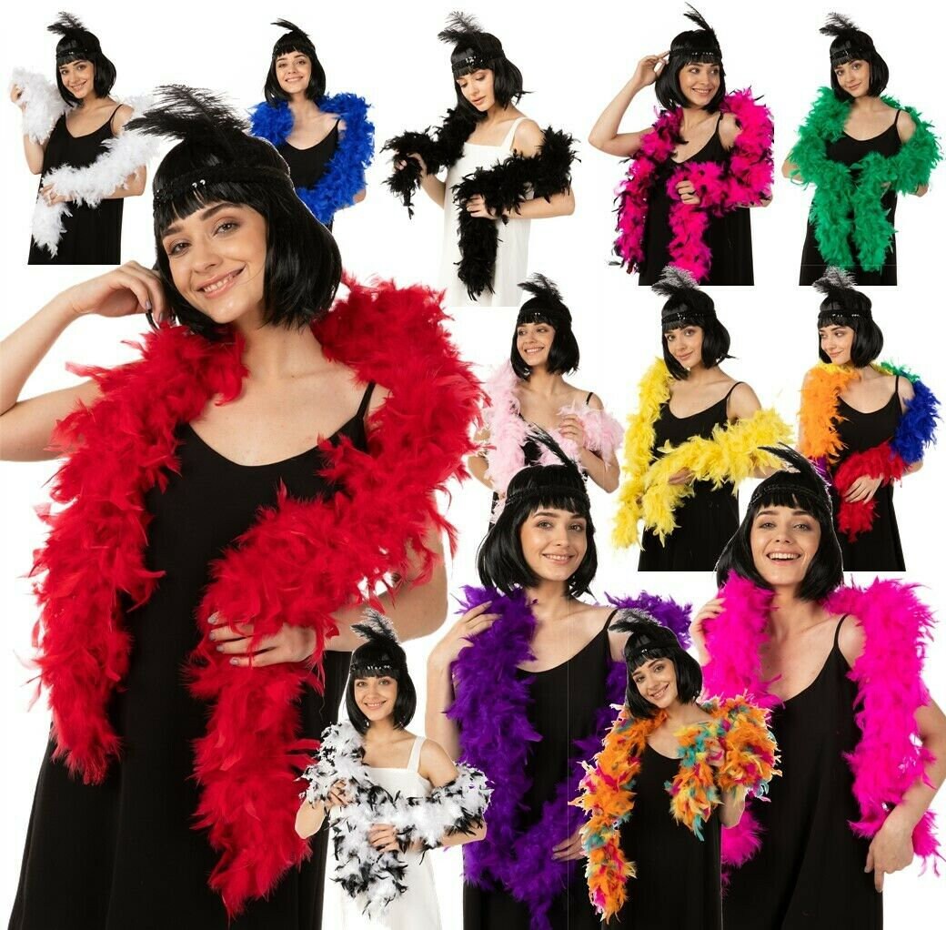 Thick 80g Feather Boa 2meter Long Perfect 4 FancyDress Hen Night Party Burlesque Thick 80g Feather Boa 2meter Long Perfect 4 FancyDress Hen Night Party Burlesque