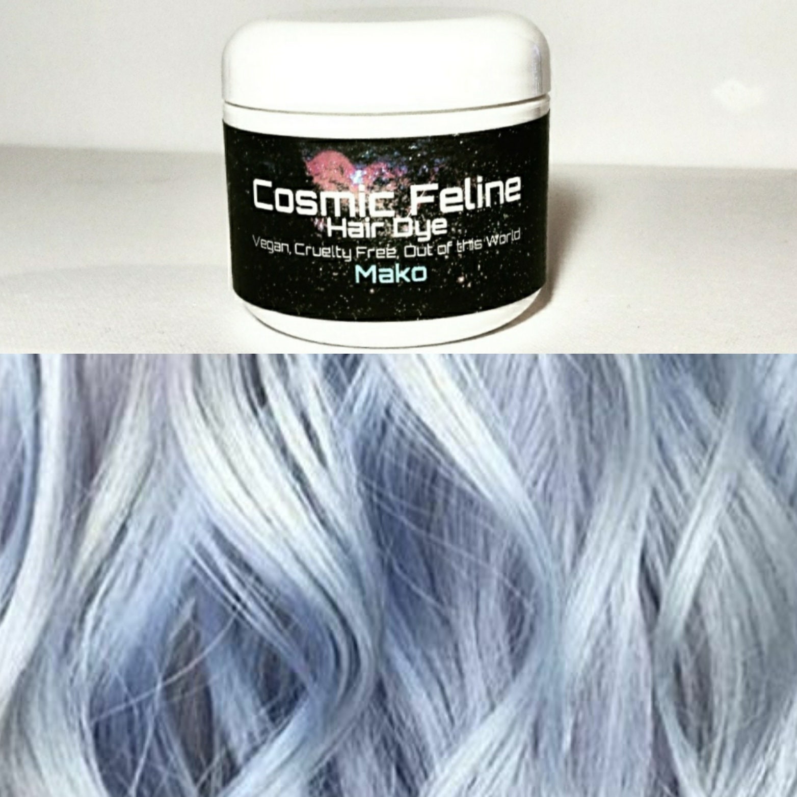 Blue Silver Dye Color Treatment for Hair Vegan SemiPermanent Etsy
