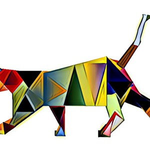 Digital Cat Print/Cat Art/Wall Art/Colourful Cat/Cat Gift Idea/Mush/AbstractArt Print/ Cat Wall Decor/ Cat Lover Gift/ Pet Lover
