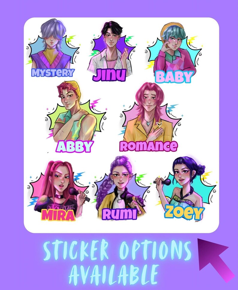 Kpop demon hunter stickers | huntrix saja boys demon hunter