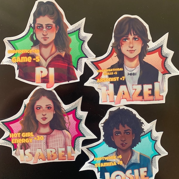 Unterseiten 2023 Film Glossy Stickers Hazel PJ Josie Isabel