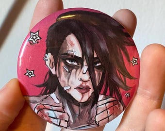 Arcane Vi 2 Inch Pin Badge Arcane badge, Vi Arcane, league of legends badge