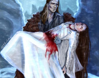 Frankenstein 2025 A5 Art Print Guillermo Del Toro Frankenstein illustratie Jacob Elordi Mia Goth poster Elizabeth Lavenza