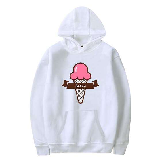 Addison Rae Hoodie Ice Cream Print - Etsy