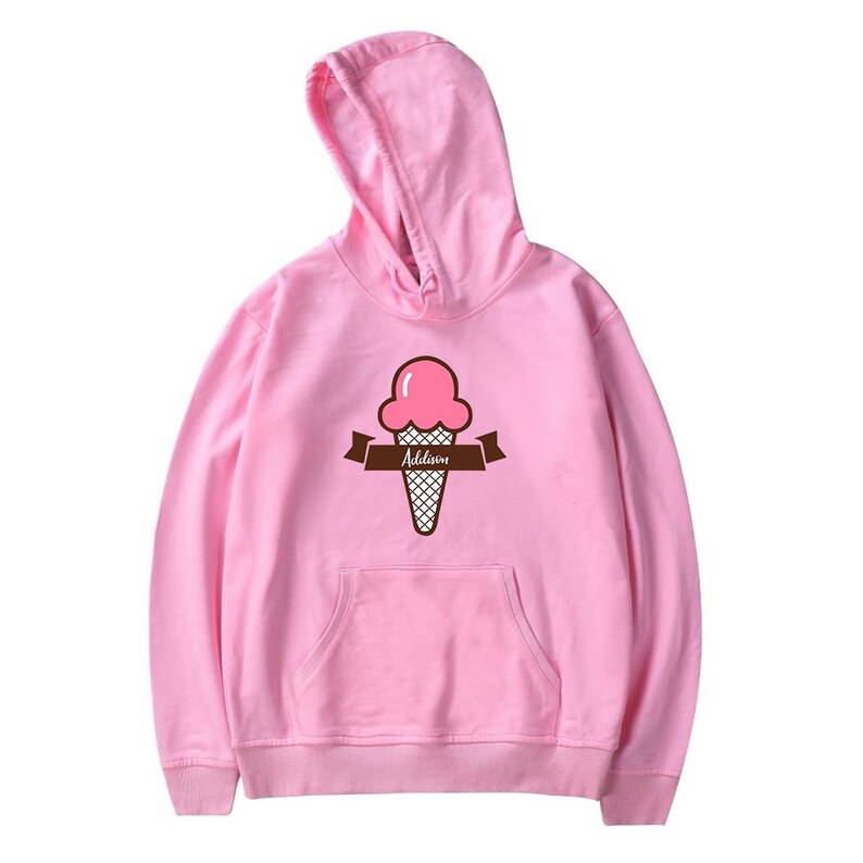 Addison Rae Hoodie Ice Cream Print Etsy Canada