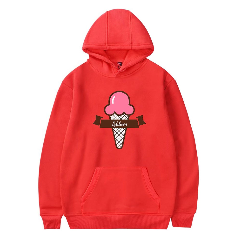 Addison Rae Hoodie Ice Cream Print Etsy Canada