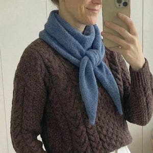 Eenvoudig klein driehoekig sjaalpatroon breien, gebreide sjaal, triangel-sjaal voor beginners (pdf-patroon)