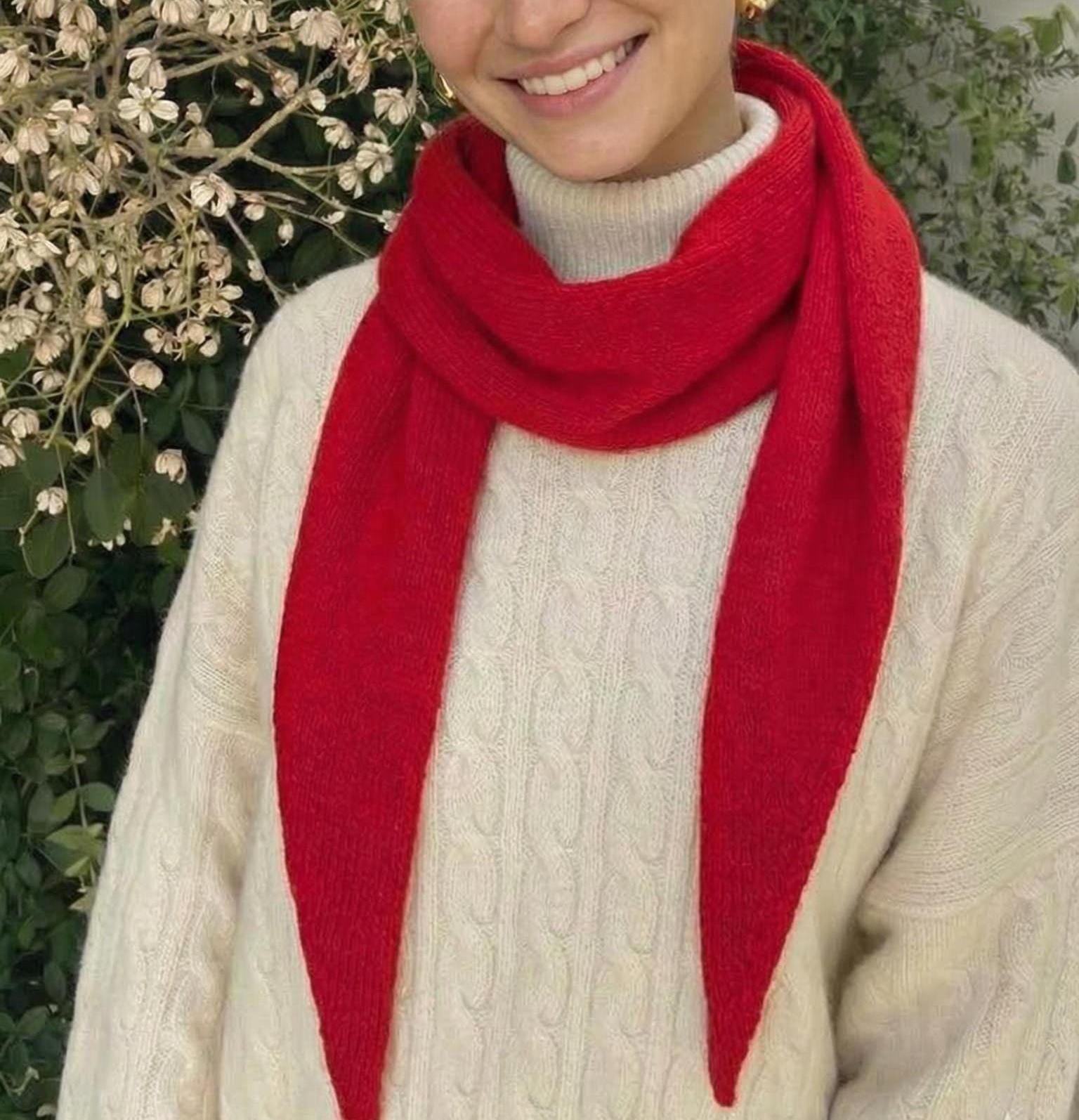Beginner Triangle Scarf Knitting Pattern, Easy Neck (PDF Pattern) - Etsy