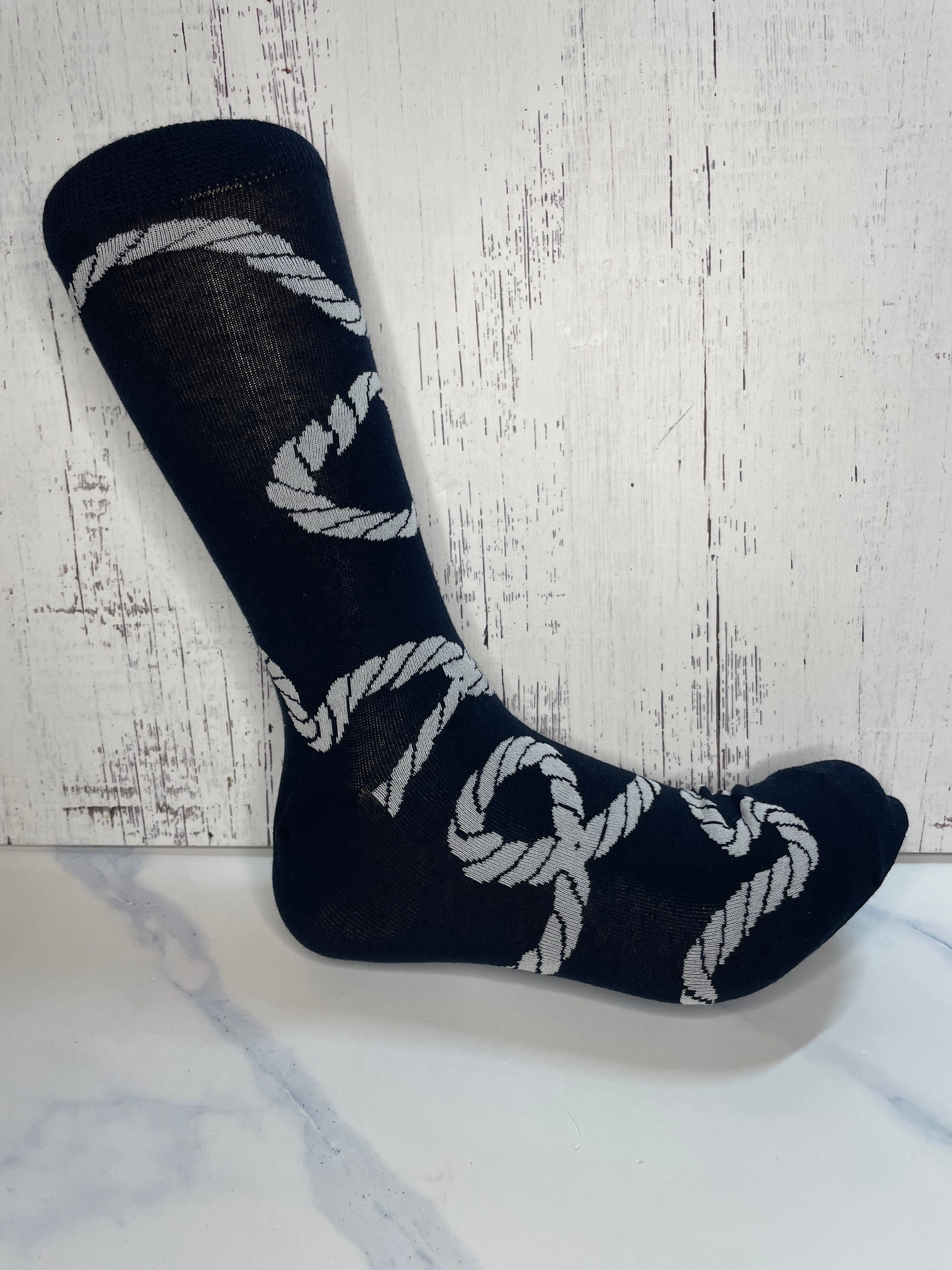 LOUIS VUITTON ONE BOX AND TWO PAIRS HIGH LENGTH SOCKS BLACK AND WHITE