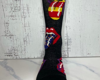 Novelty Fashion socks black Mouth