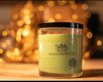 Fourth Chakra Heart Aromatherapy  Meditation Candle Red Rose