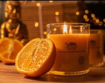 Second Sacral Chakra Aromatherapy Meditation Candle Orange Blossom