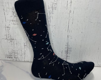 Novelty Fashion Socks Costellation Black