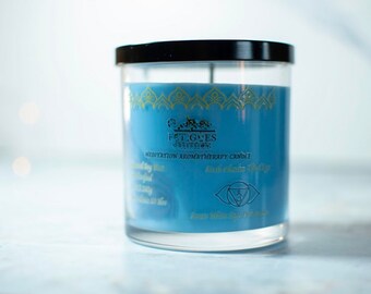 Sixth Chakra Third Eye  Aromatherapy Meditation Candle White Sage & Lavender