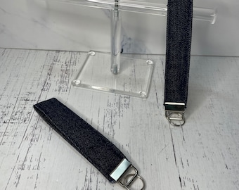 Denim Wristlet Key Fob