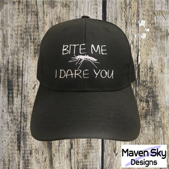 Bite Me I Dare You Distressed Cap 