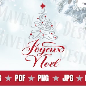 Joyeux Noël Schneidedatei, Joyeux Noël Schneidedatei, Cricut, Silhouette, Joyeux Noel