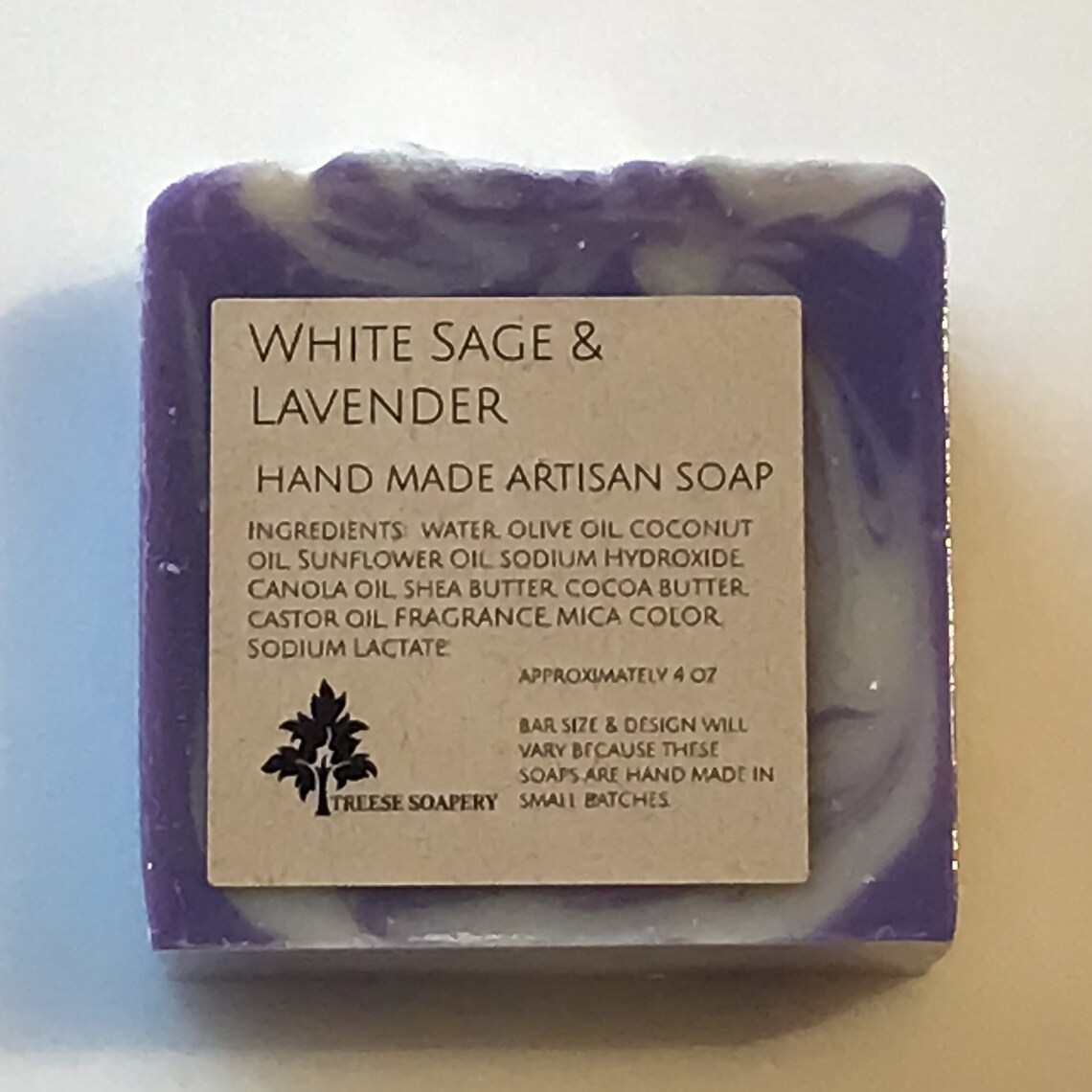 White Sage & Lavender Soap Bar Artisan Soap Natural Soap Etsy