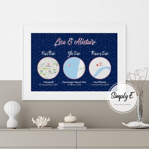 First Date Yes Date Forever Date, Wedding Print, Home Decor, Wall Art, Wedding Gift, A5, A4, A3 Prints, Print Only image 1